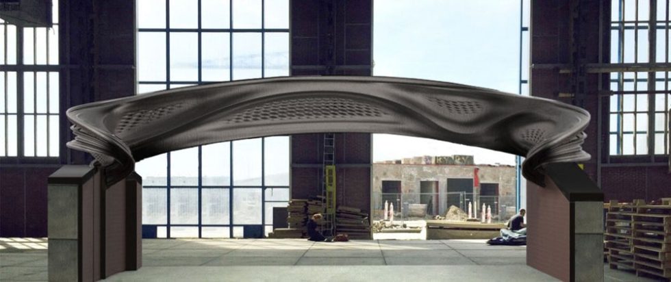 Brücke in einer Lagerhalle