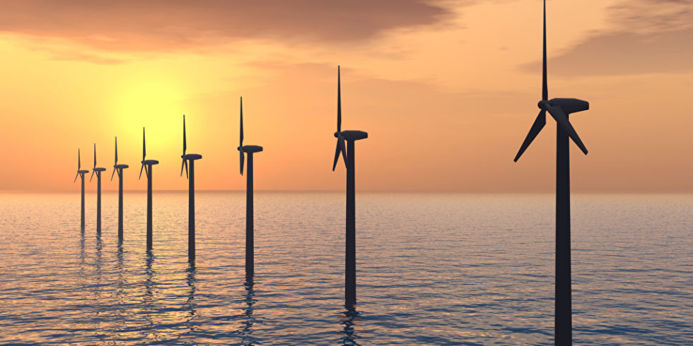 Offshore: Windkraft auf dem Meer.<br srcset=